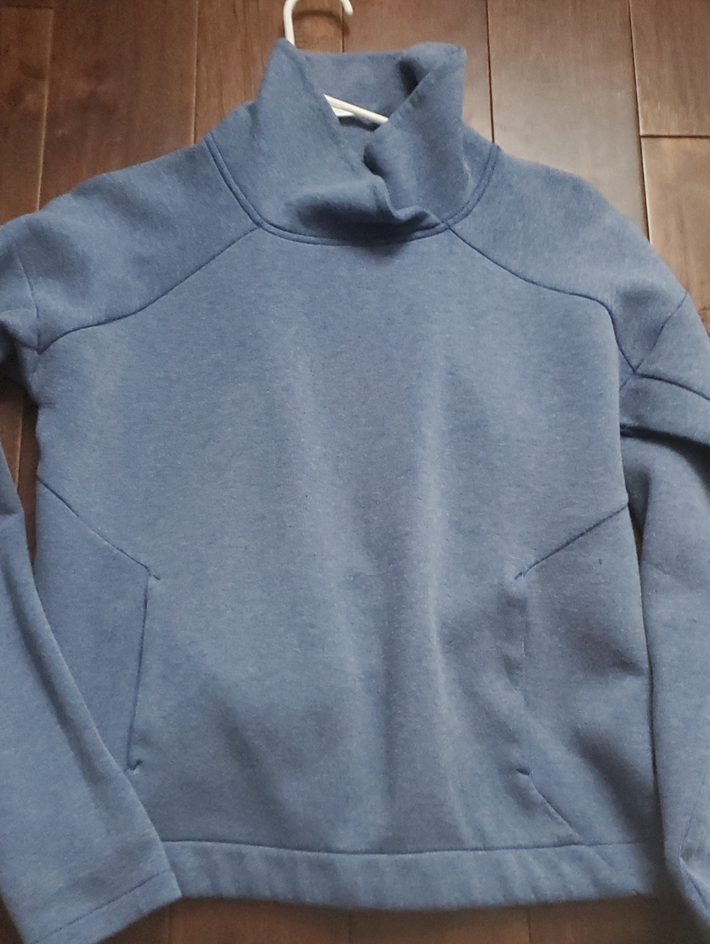 Champion Blue Funnel Neck Sweatshirt Size Small Suoer Warm